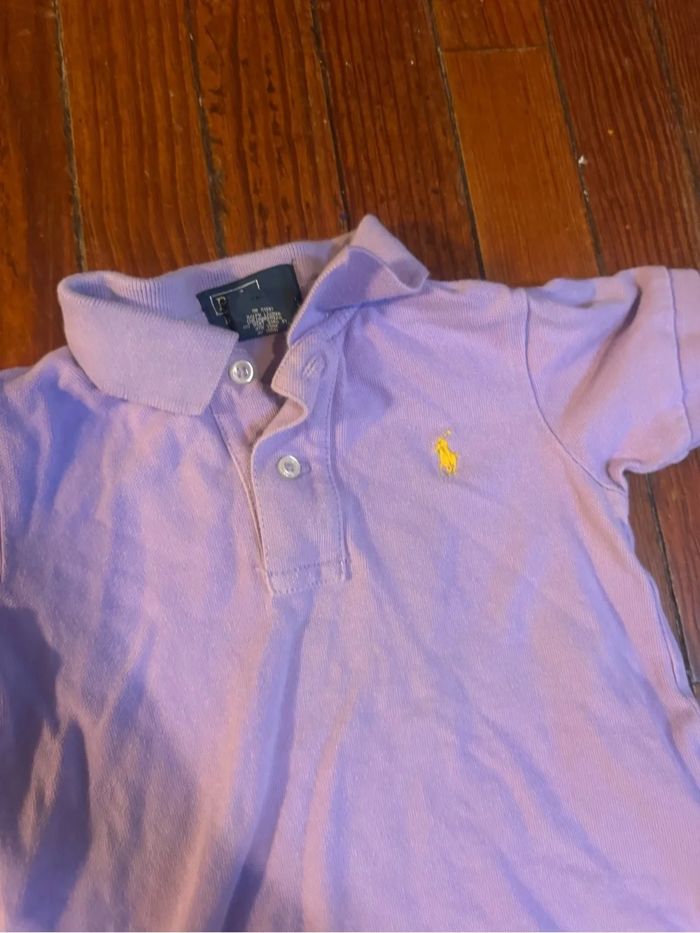 Ralph Lauren Lavender Polo with Yellow Pony
